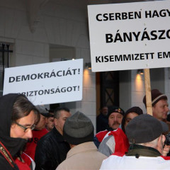 Nyugdíjukért tüntetnek a bányászok